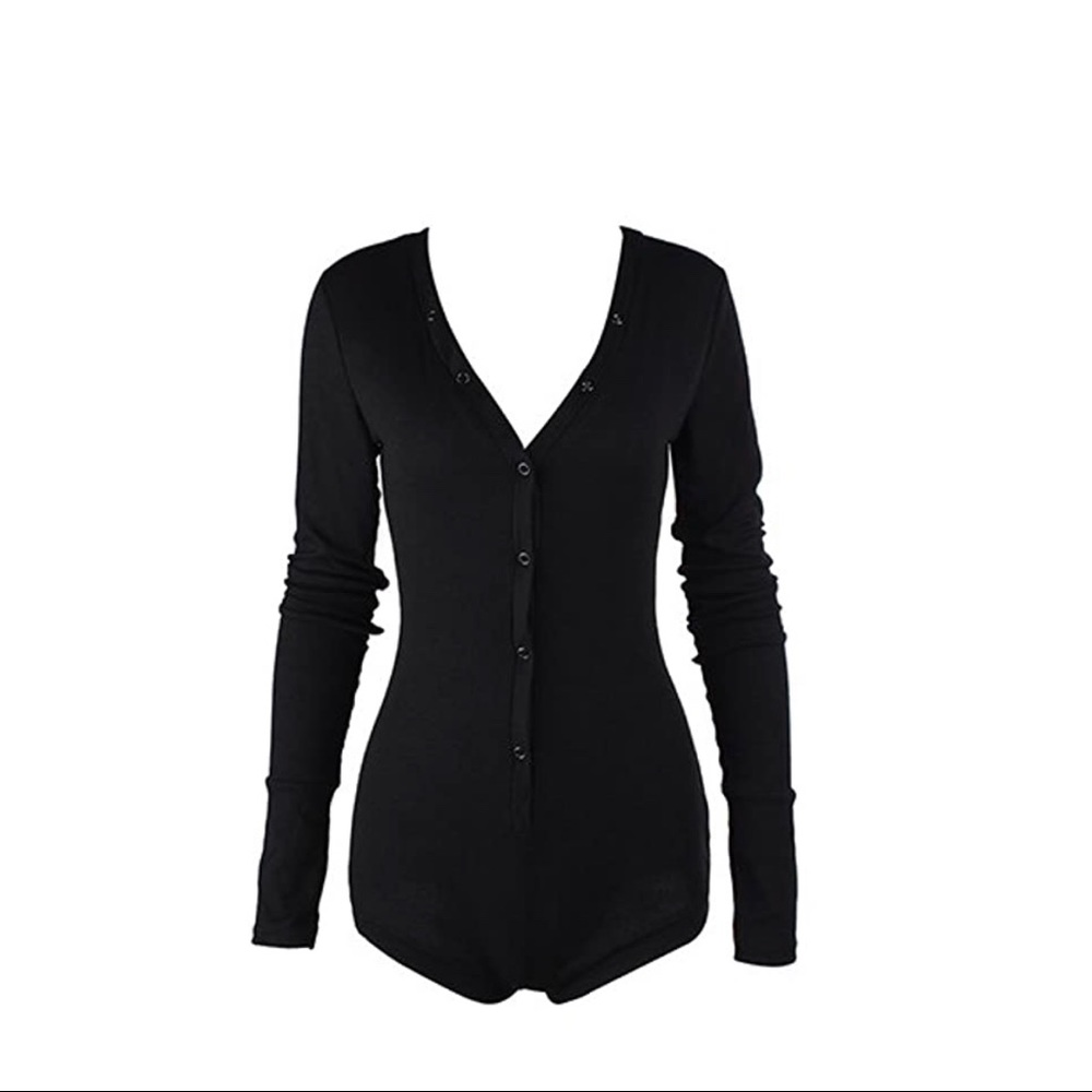 V-Neck One Piece Bodysuit